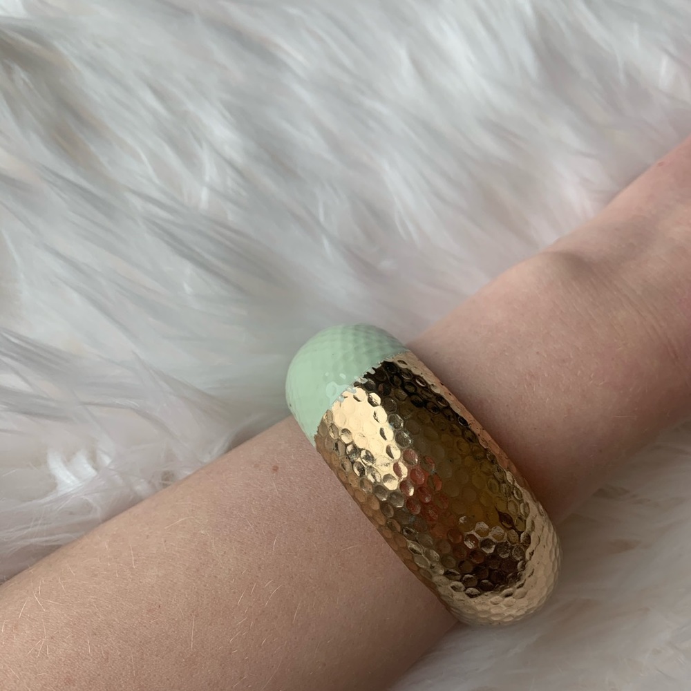 Two-Tone Gold Bangle - Picture 4 of 4